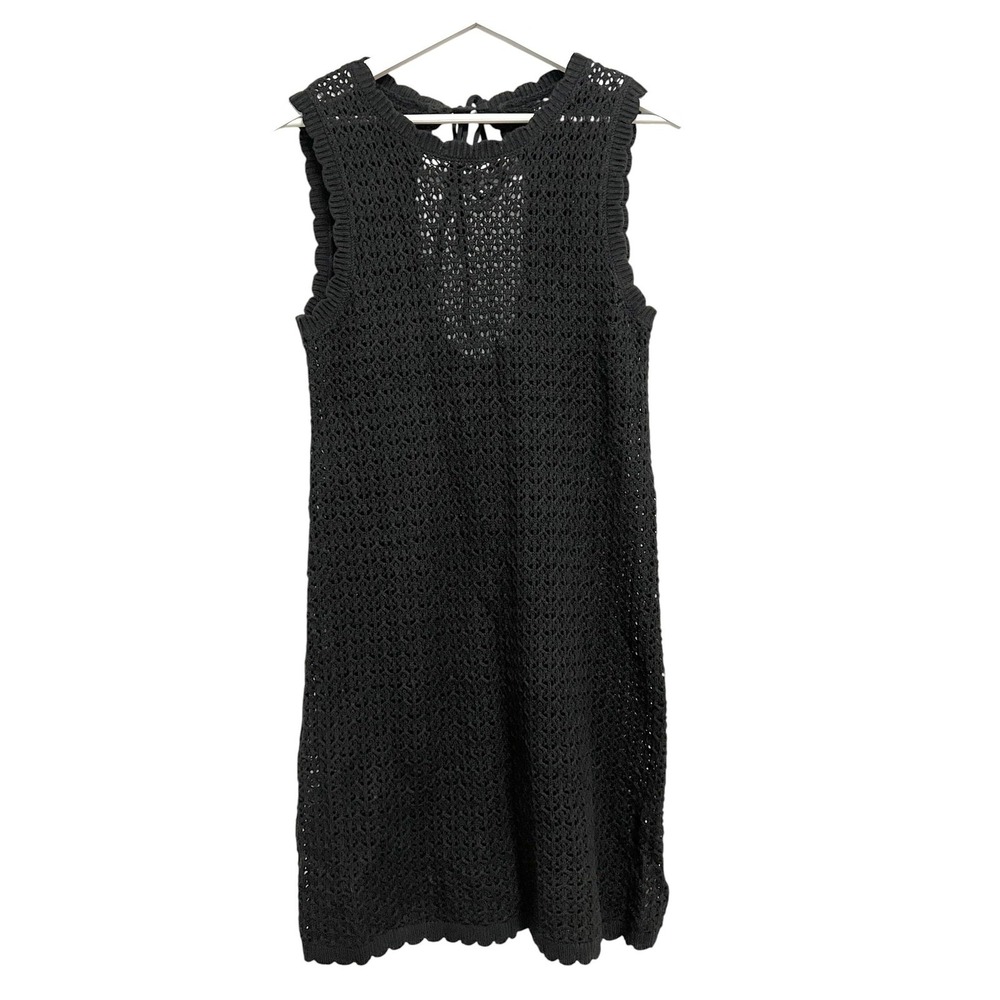 FISOEW Dress‎ Womens Medium Black Crochet Tank Shift Beach Coverup Boho Summer